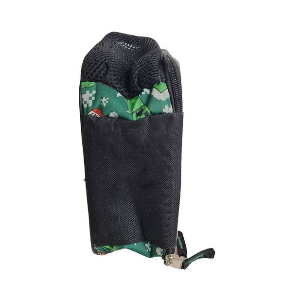 Minecraft Lunch Box Creeper TNT Boys 3 Compartment 10" Plastic Black Insulated - Picture 4 of 13